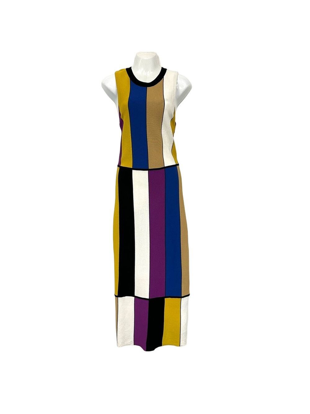 Rachel Roy NEW knit colourblock maxi dress Fits Small Avant Garde